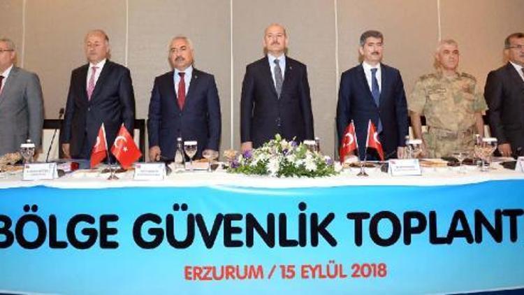 Bakan Soylu, Erzurumda Bölge Güvenlik Toplantısına katıldı