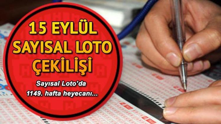 Sayısal Loto sonuçları 15 Eylül sonuçları MPİ tarafından açıklandı