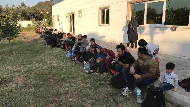 Ayvacıkta 60 kaçak göçmen yakalandı