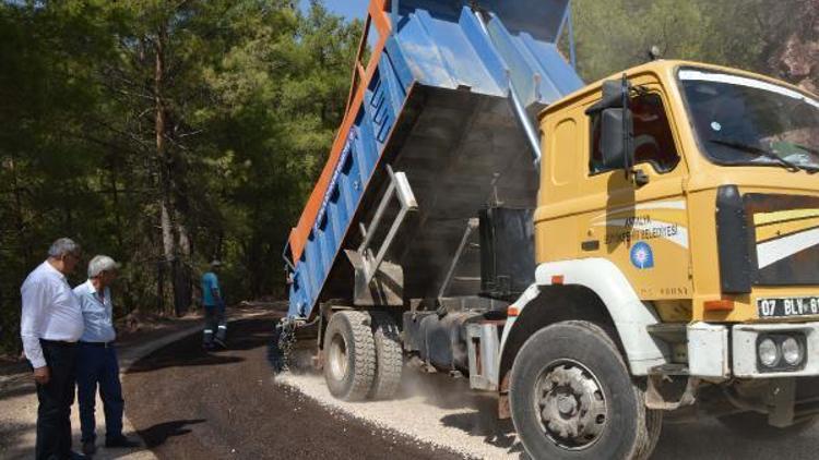 Serik Haspınar yolu asfaltlanıyor