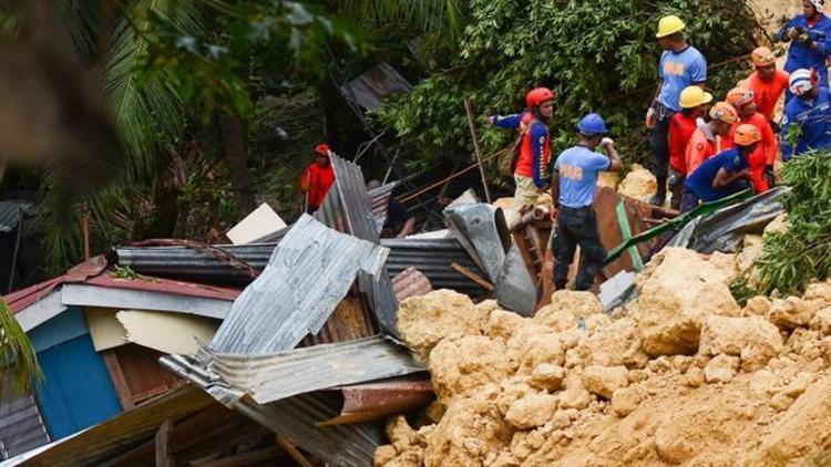 Filipinlerde toprak kayması: Enkaz altındakiler cep telefonuyla mesaj atıyor