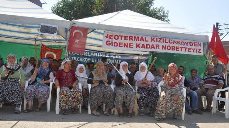 Jeotermale yürüyüşlü protesto