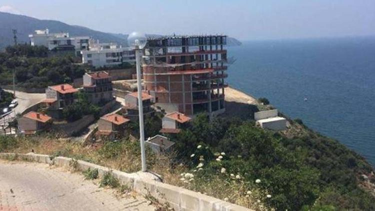 Mudanya Yıldıztepe’deki otel inşaatı belediye tarafından mühürlendi