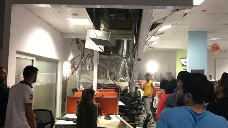 Batmanda çağrı merkezinin tavanı çöktü: 6 yaralı