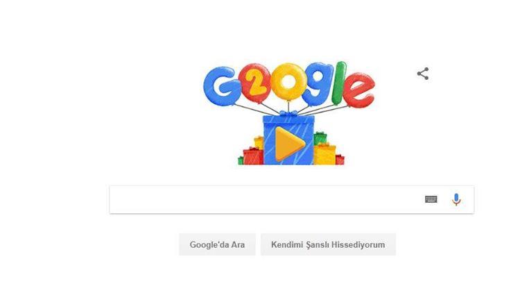 Google’ın 20. Yaş gününe özel doodle… Google ne zaman, kim tarafından kuruldu