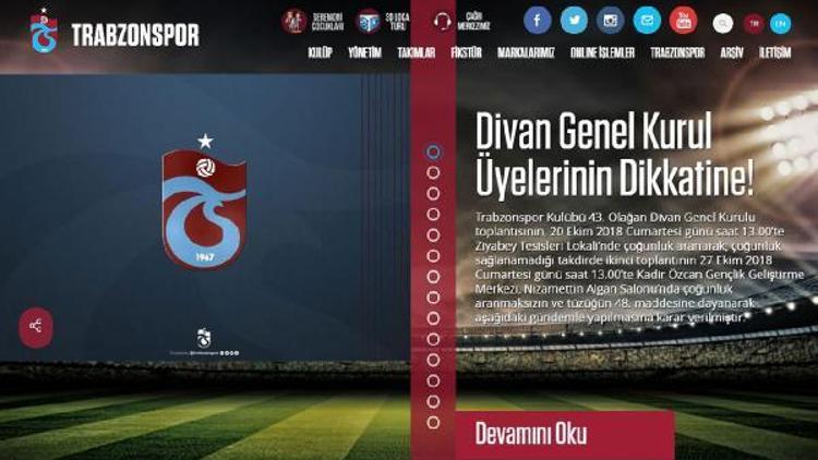 Trabzonspor’da Olağan Divan Genel Kurulu 27 Ekim’de yapılacak