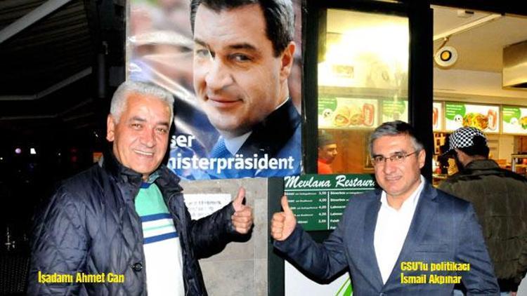 Türk lokantasında Başbakan posteri