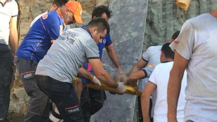 Kolej inşaatında istinat duvarı çöktü: 1 işçi öldü, 2 işçi yaralı / Ek fotoğraf