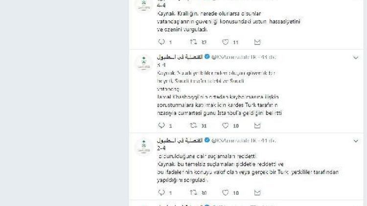 Suudi Arabistan Başkonsolosluğundan yeni açıklama