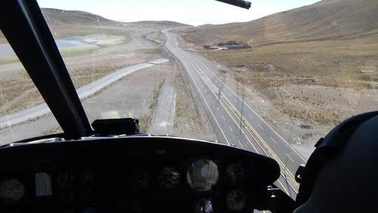 Helikopterle trafik denetimi yapıldı