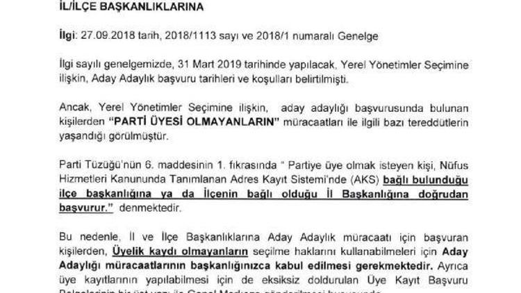 CHPden örgütlere Parti üyesi olmayanlar da aday olabilir yazısı