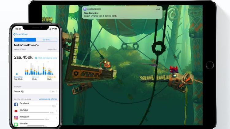 iOS 12 ile gelen Ekran Süresi özelliği çocuklara rehberlik ediyor