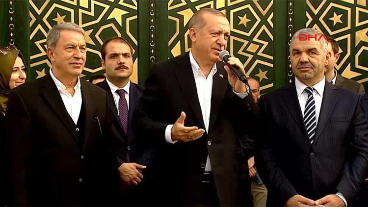 Cumhurbaşkanı Erdoğan, Hulusi Akar Camiinin açılışında konuştu