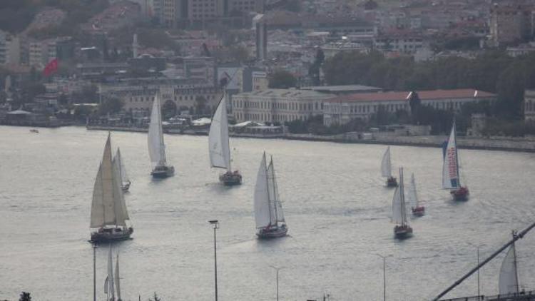 The Bodrum Cupın kortej geçişi dün İstanbul Boğazında yapıldı