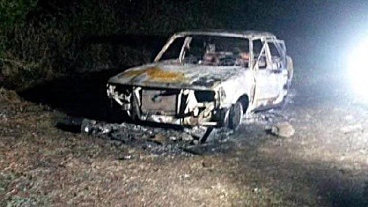 Çinede yanan otomobilde bulunan cesetle ilgili 3 şüpheli gözaltına alındı