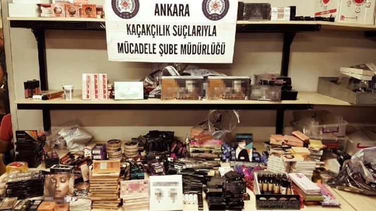 Ankarada kaçak kozmetik ürün operasyonu
