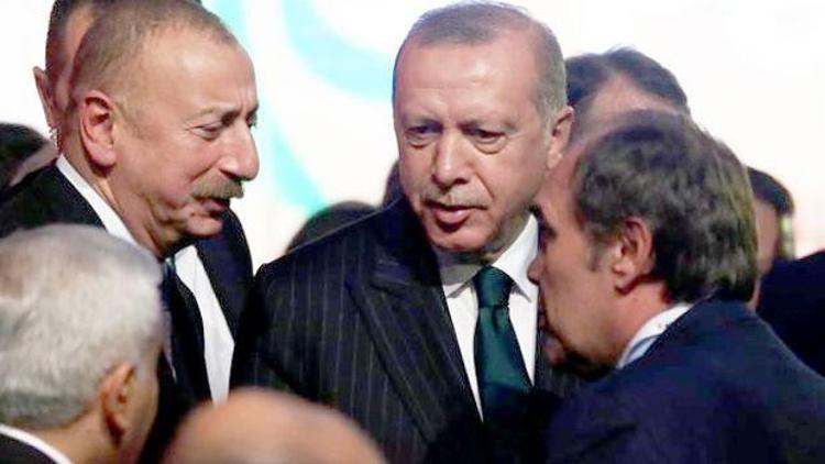 Cumhurbaşkanı Erdoğan, Aliyev ve Demirören sohbet etti