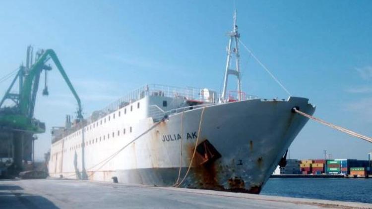 İzmire indirilmeyen angusları taşıyan gemi, İskenderunda