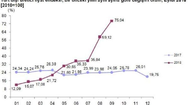 Yurt dışı üretici fiyatlarında yıllık artış Eylülde yüzde 75’i aştı (2)