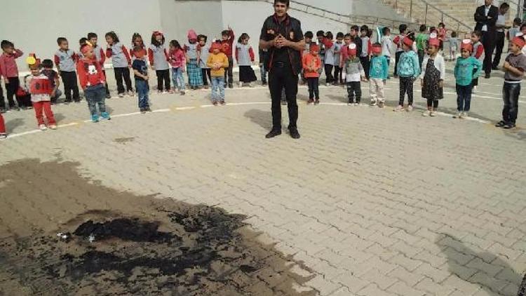 Kahtada yangın söndürme tatbikatı