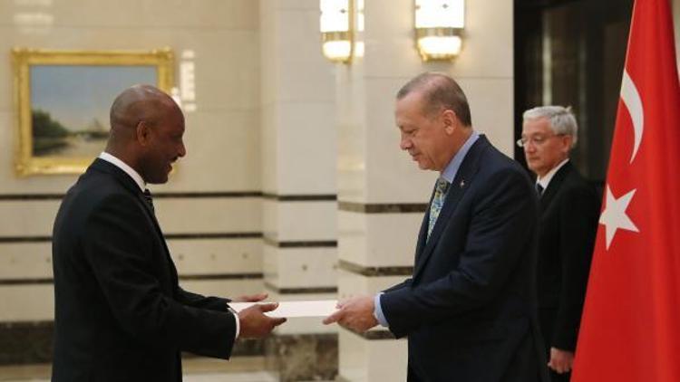 Cumhurbaşkanı Erdoğana Etiyopya Büyükelçisi Girma Temesgen Barkessadan güven mektubu