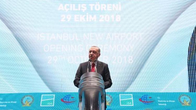 Fotoğraflar// Cumhurbaşkanı Erdoğan İstanbul Havalimanı açılış töreninde konuştu