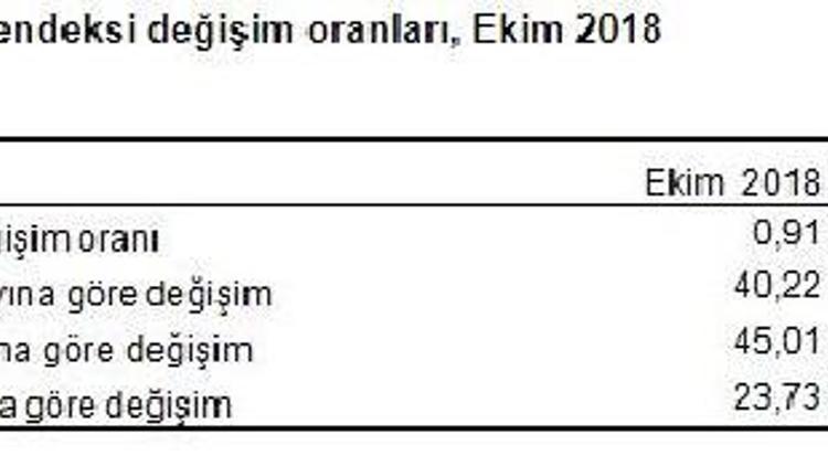 Yurtiçi ÜFE Ekim’de yüzde 0.91 arttı, yıllık üretici enflasyonu yüzde 45.01 (2)