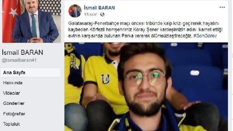 Fenerbahçe taraftarı Korayın adı, evinin yakınındaki parka verilecek