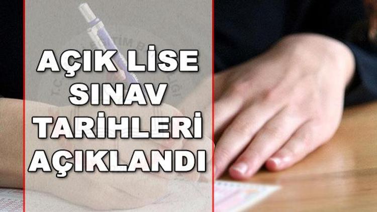 Açık lise sınavları ne zaman hangi gün yapılacak AÖL 1. dönem sınav tarihleri