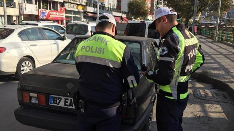 Zonguldakta polisten trafik denetimi