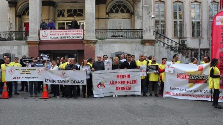 İzmirde aile hekimleri mobbinge hayır eylemi yaptı