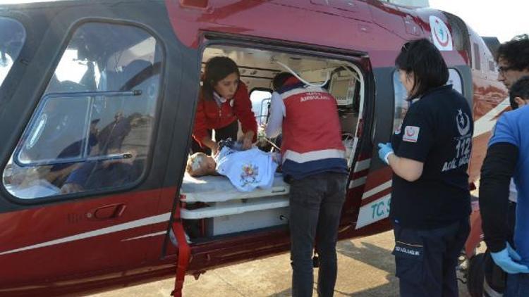 Rüzgar bebek ambulans helikopterle İstanbula sevk edildi