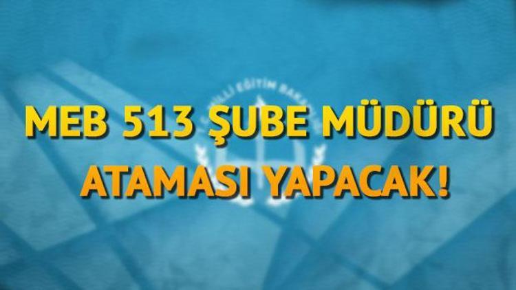 MEB il-ilçe milli eğitim müdürlükleri 513 şube müdürü kadrosunda görevde yükselme atama başvurusu duyurdu