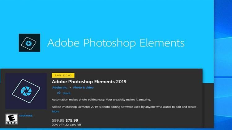 Adobe Photoshop Elements 2019 Microsoft Storeda yayınlandı