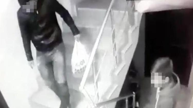 Ayakkabı hırsızları kameraya yakalandı
