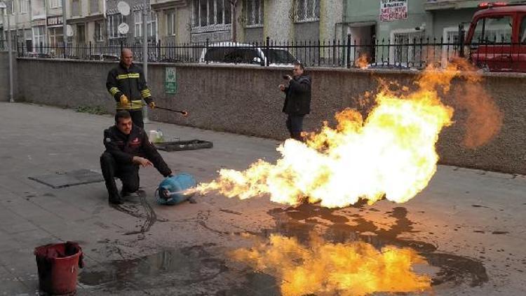 Belediye personeline yangın eğitimi