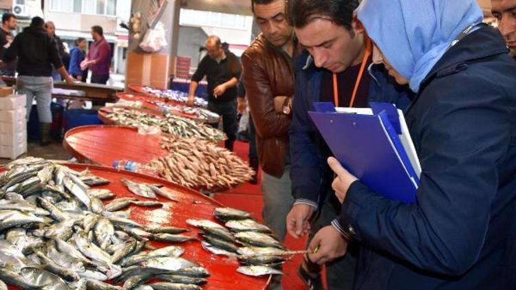 İzmirde balık tezgahlarında çinekop denetimi yapıldı