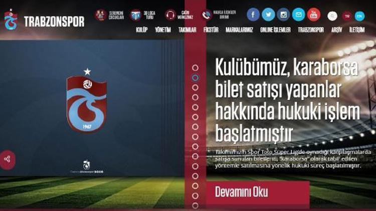 Trabzonspor, karaborsa bilet satışı yapanlar hakkında hukuki işlem başlattı