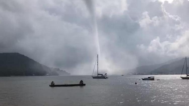 Marmariste hortum; yelkenliler hasar gördü, dalış teknesi battı/ Ek fotoğraflar