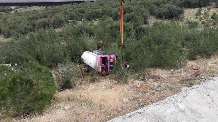 LPG yüklü tanker şarampole uçtu