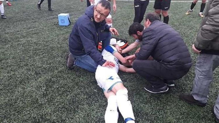 Amatör Küme maçında futbolcu ölümden döndü