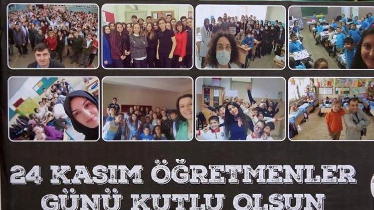 En güzel selfieler ile Öğretmenler Günü afişi