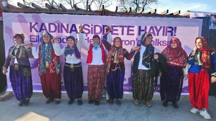 Kadına şiddete karşı horon oynadılar