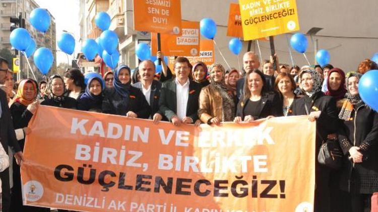 Denizlide, kadına şiddete tepki için yürüdüler