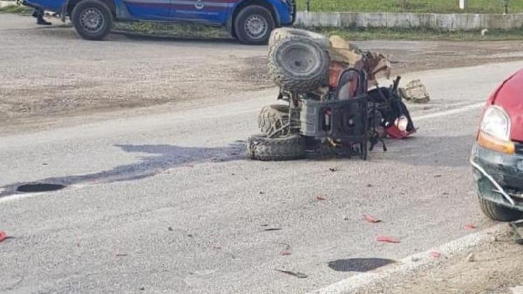 Otomobilin çarptığı ATVnin sürücüsü öldü