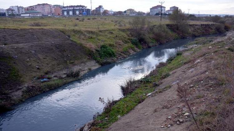 Çorlu Deresi, kirlilikten griye boyandı