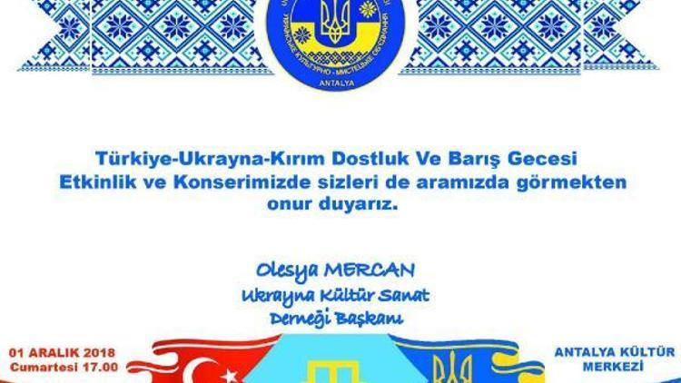 Türk-Ukrayna-Kırım Gecesi düzenlenecek