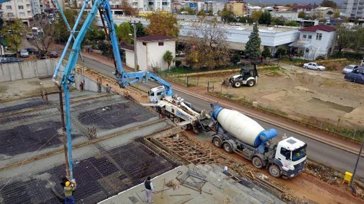 Orhangazide Kültür Merkezi inşaatı hız kazandı