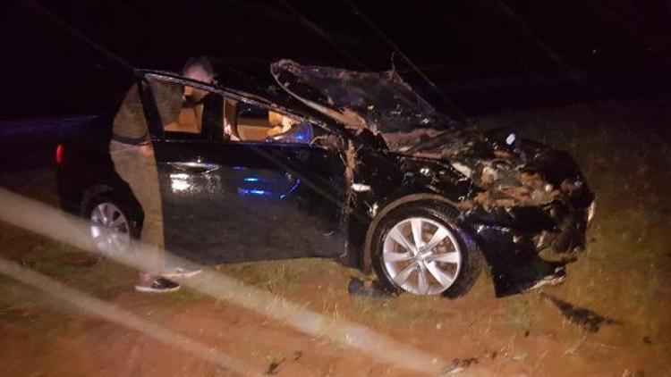 Nusaybinde otomobil devrildi: 3 yaralı
