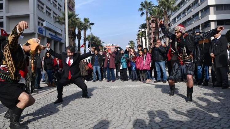 Başkan adaylığını da zeybek oynayarak açıkladı